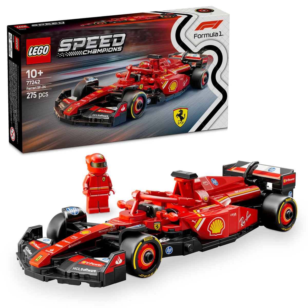 LEGO Speed Champions Ferrari SF-24 F1 Race Car 77242 - Image 4