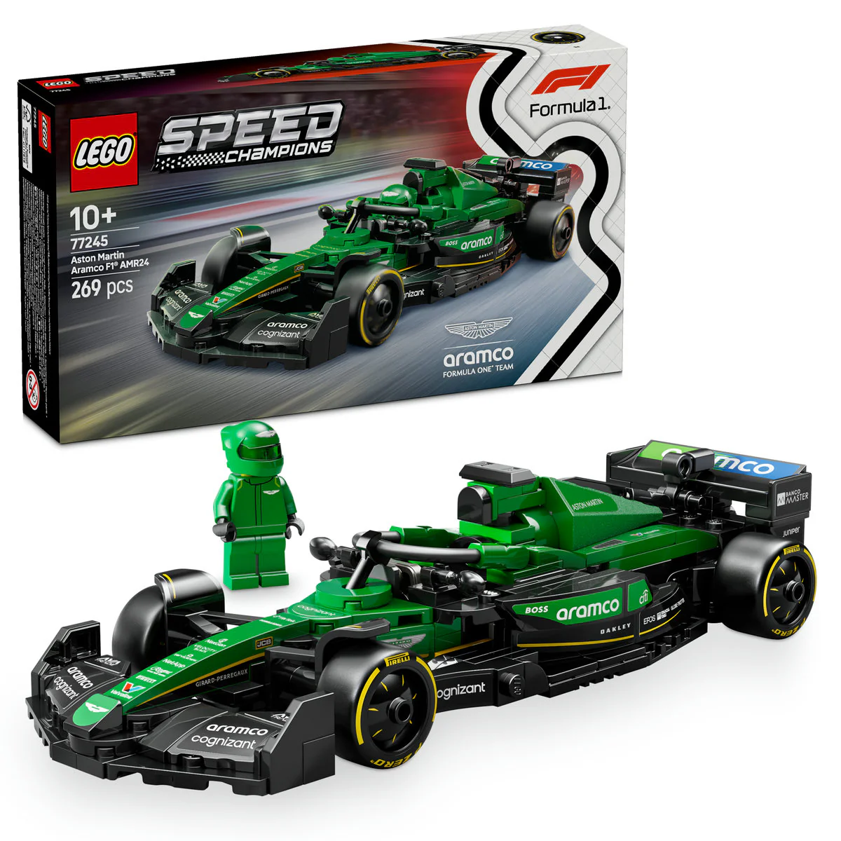 LEGO Speed Champions Aston Martin Aramco F1 AMR24 Race Car 77245 - Image 4