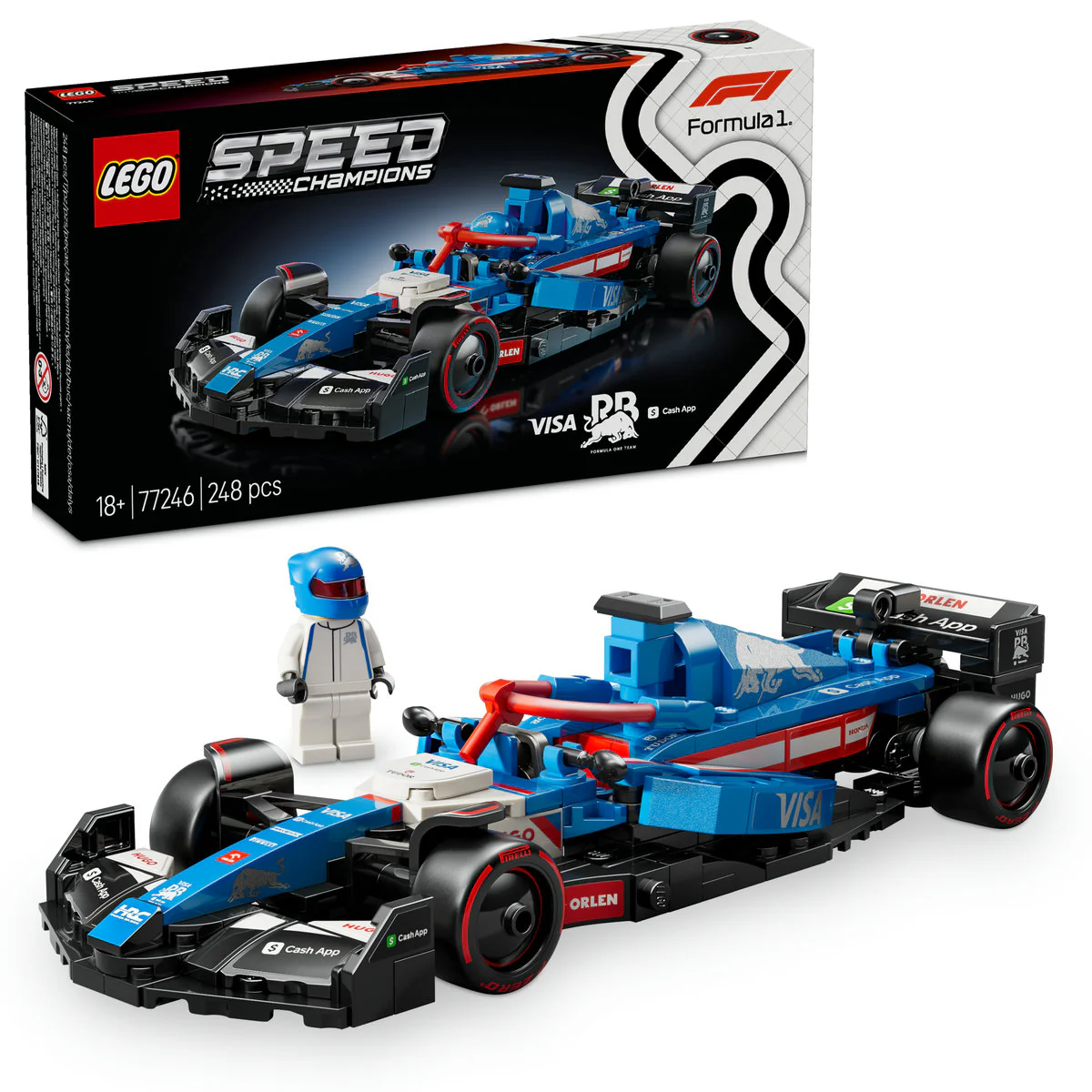 LEGO Speed Champions Visa Cash App RB VCARB 01 F1 Race Car 77246 - Image 4