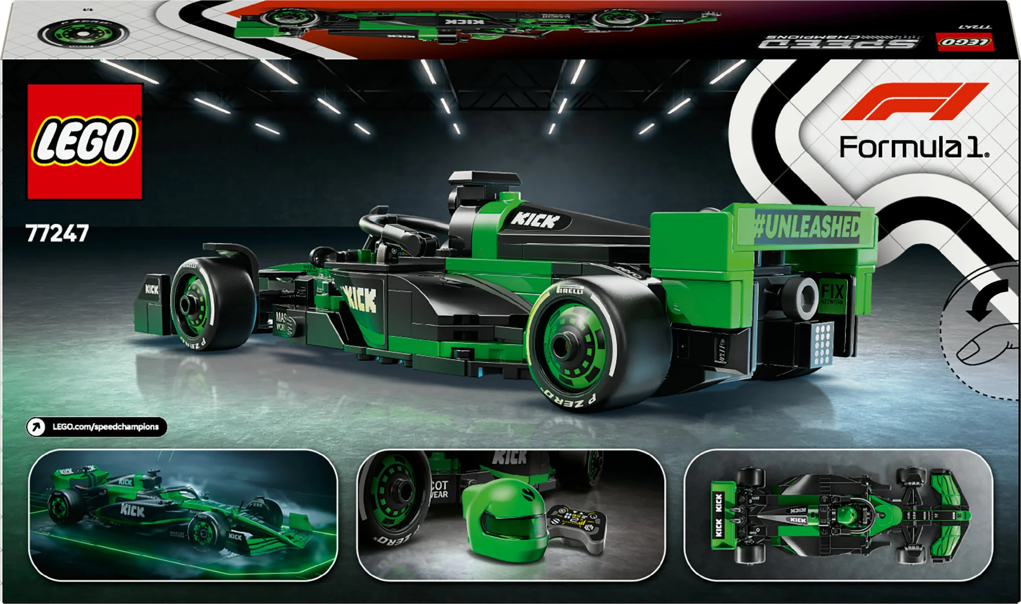 LEGO Speed Champions KICK Sauber F1 Team C44 Race Car 77247 - Image 3