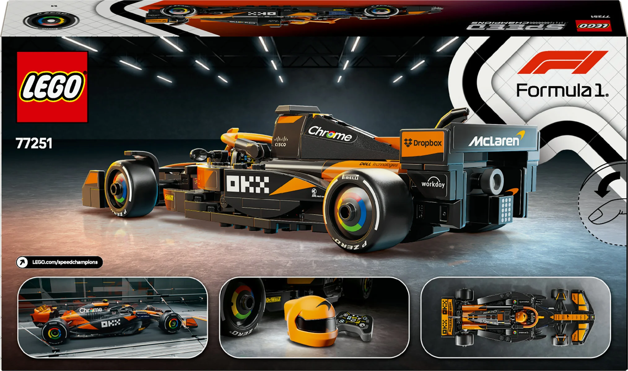 LEGO Speed Champions McLaren F1 Team MCL38 Race Car 77251 - Image 3