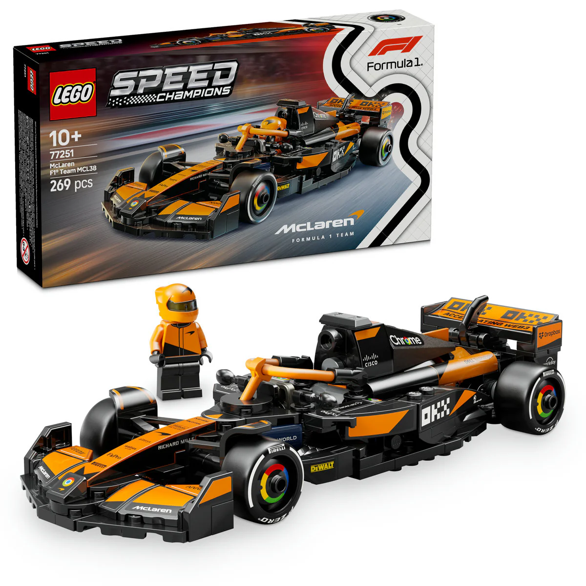 LEGO Speed Champions McLaren F1 Team MCL38 Race Car 77251 - Image 4