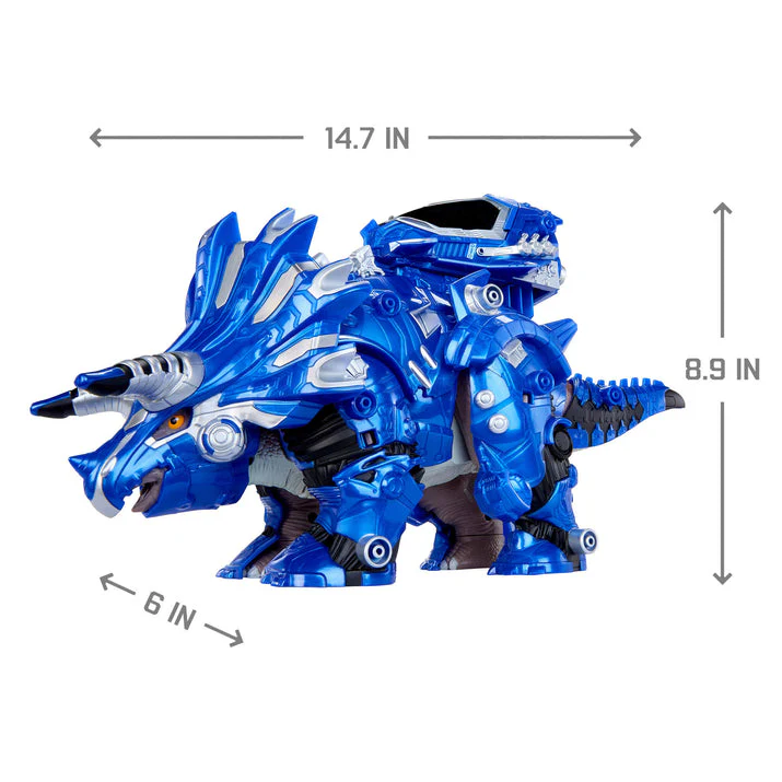 Armorsaurs Armor-Up Triceratops Cobalt Dinosaur Figure - Image 3