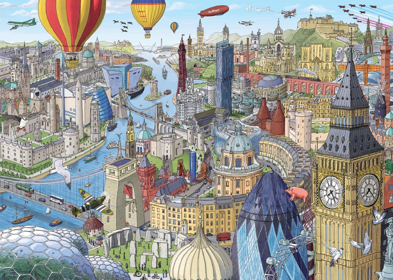 Ravensburger Around the British Isles 1000 Piece Jigsaw Puzzle - Image 2