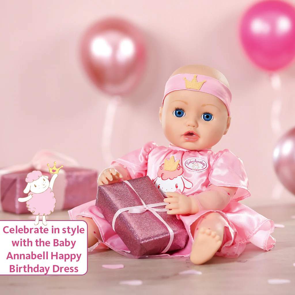 Baby Annabell Happy Birthday Dress 43cm - Image 2
