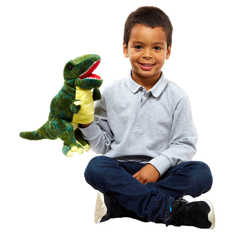 Baby Dinos T-Rex Green Puppet - Image 2