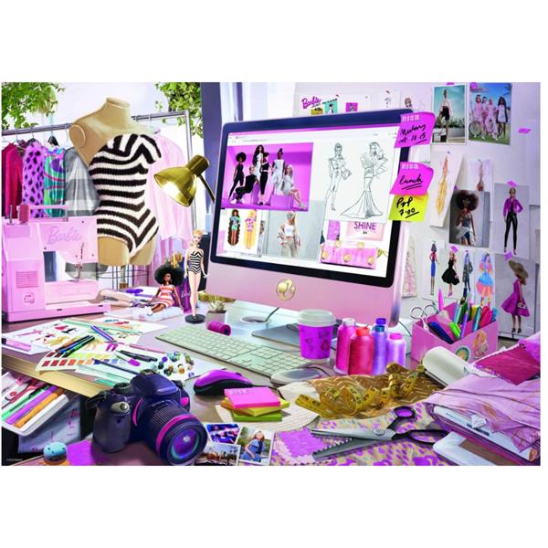 Ravensburger Barbie The Artists Desk 1000 Piece Jigsaw Puzzle - Image 2