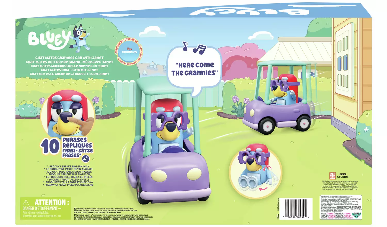 Bluey Chat Mates Grannies Car With Janet - Image 6