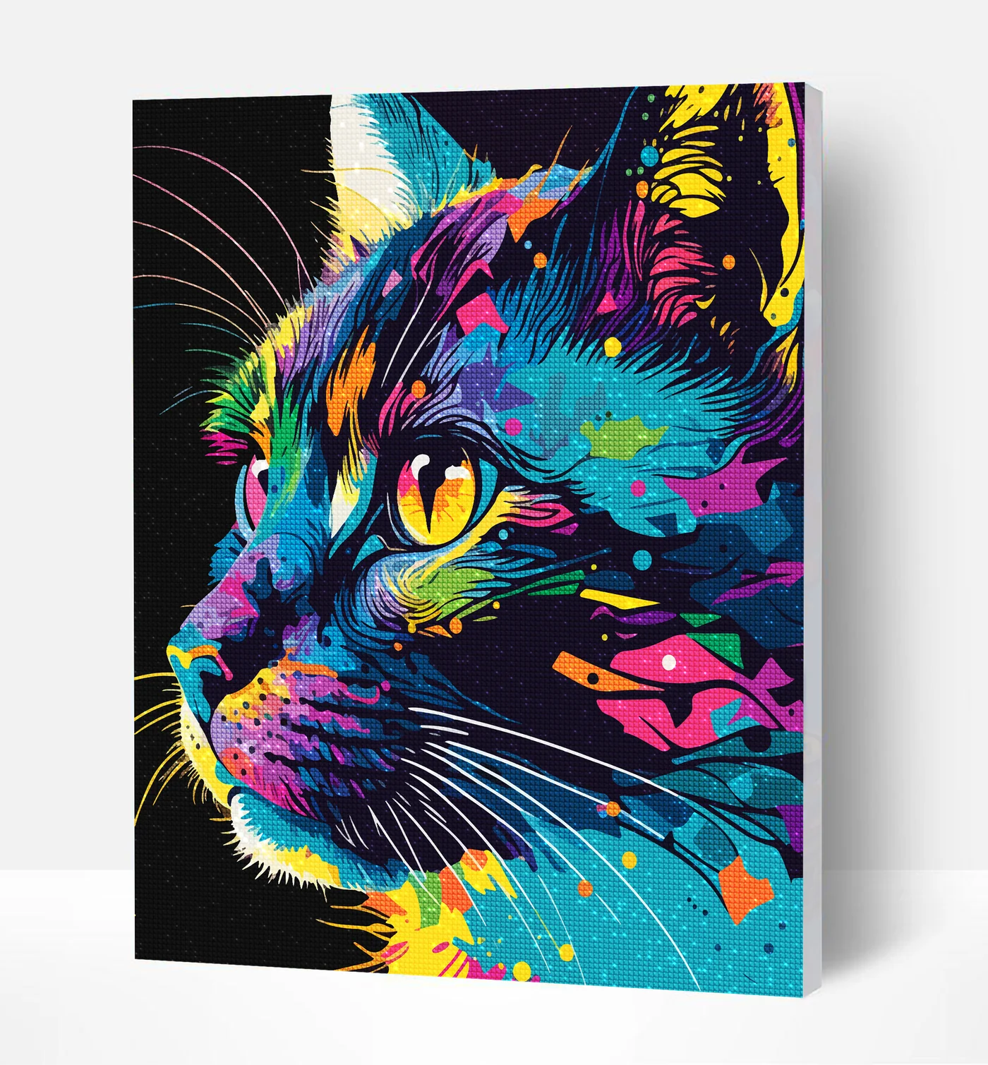 Bright coloured Cat Diamond Art - Image 5
