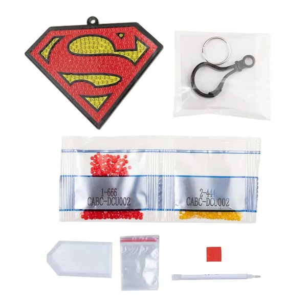 Superman, Crystal Art Bag Charm - Image 2