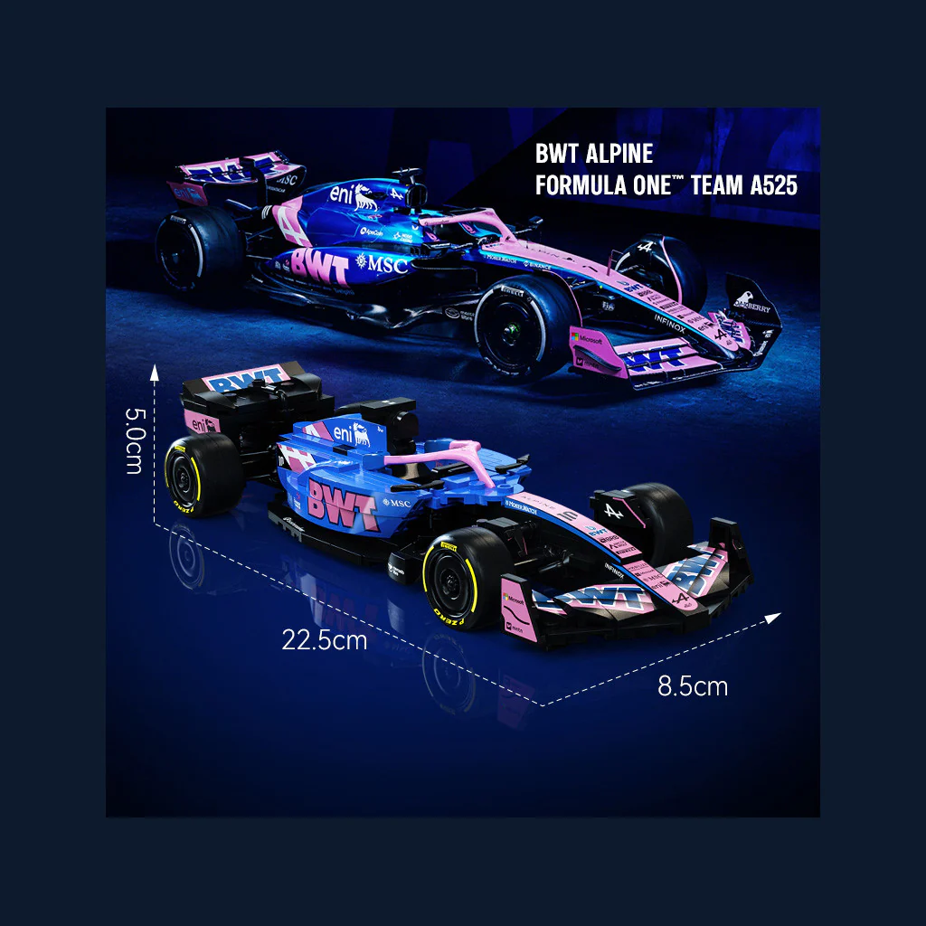 CaDA 1:24 BWT Alpine F1 Team A525 Racing Car Brick Kit 300 pcs - Image 7