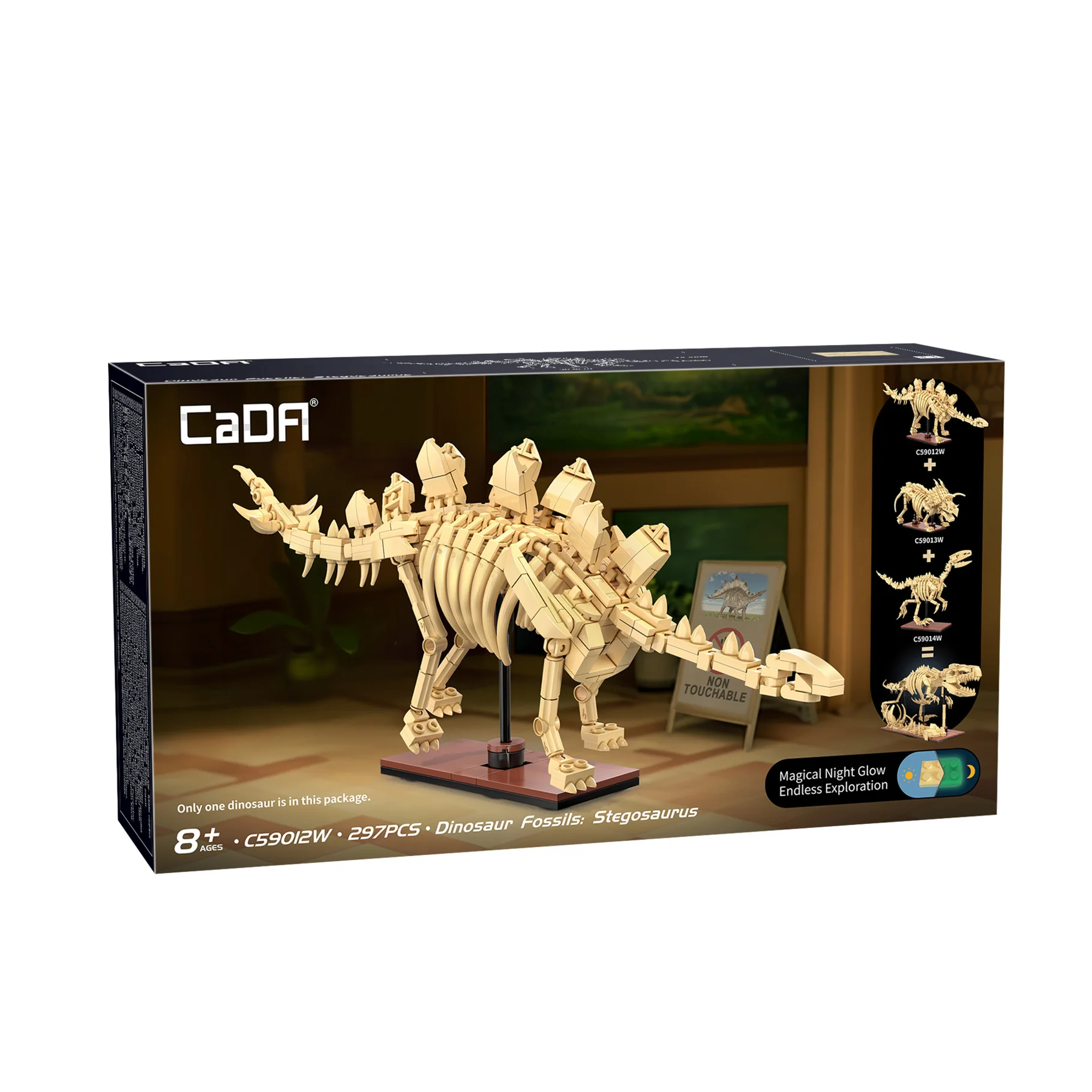 CaDA Dinosaur Fossils: Stegosaurus Brick Kit 297 pcs - Image 3