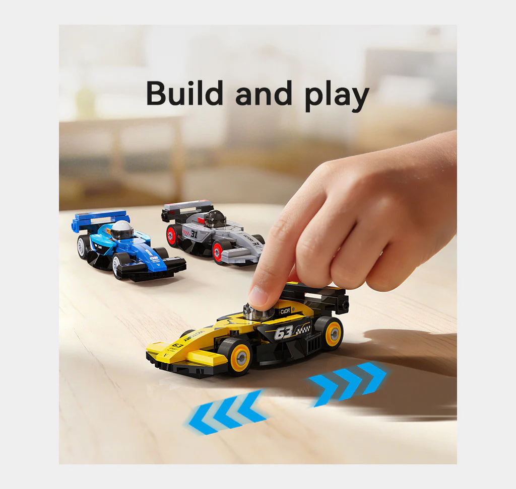 CaDA Mini Grey Circuit Racing Car Brick Kit 70 pcs - Image 4