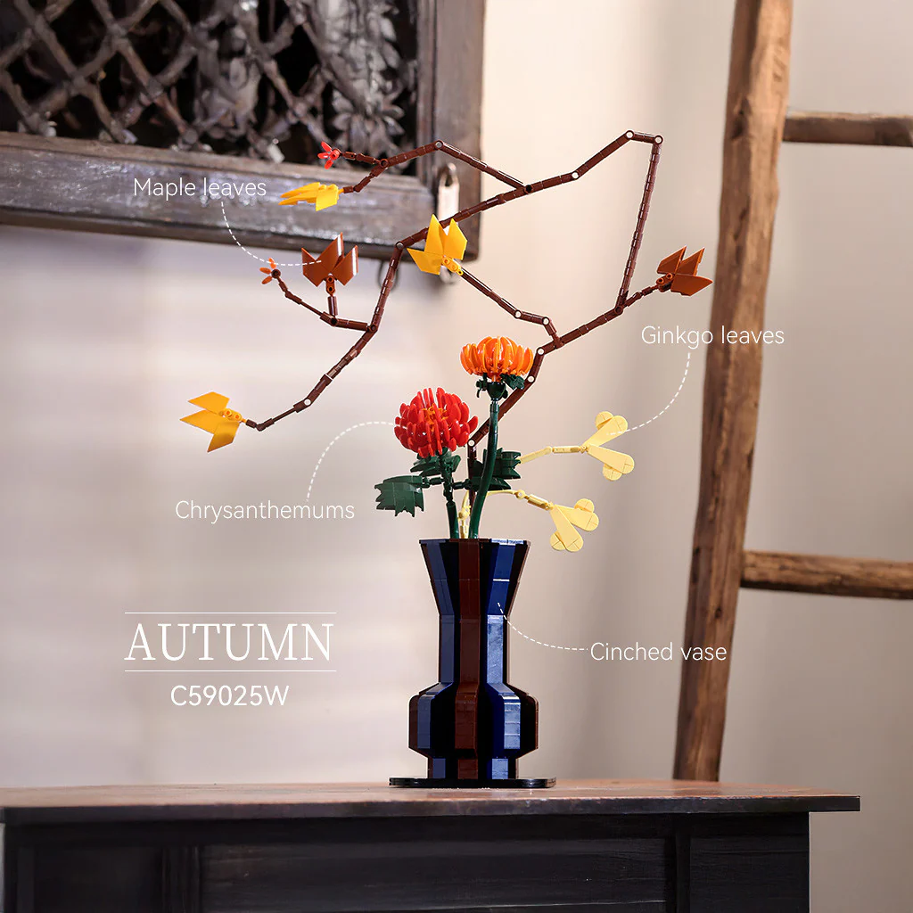 CaDA Oriental Floral Art: Autumn Brick Kit 795 pcs - Image 2