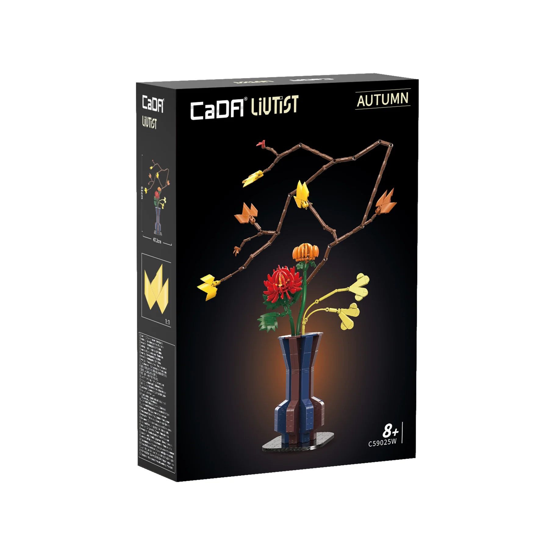 CaDA Oriental Floral Art: Autumn Brick Kit 795 pcs - Image 4