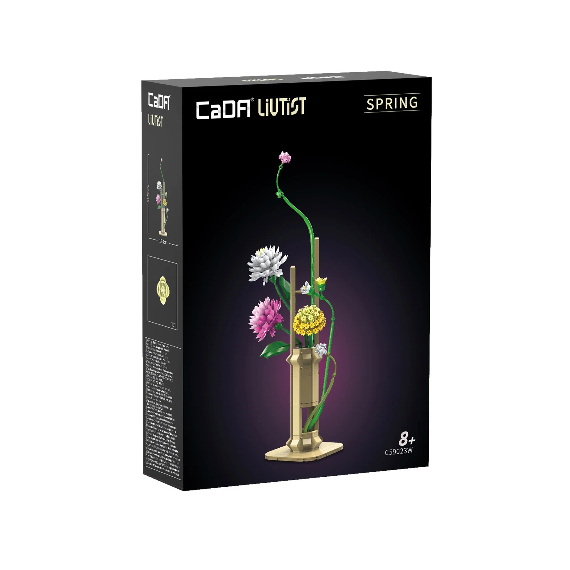 CaDA Oriental Floral Art: Spring Brick Kit 613 pcs - Image 4
