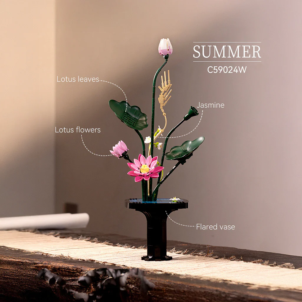 CaDA Oriental Floral Art: Summer Brick Kit 751 pcs - Image 2