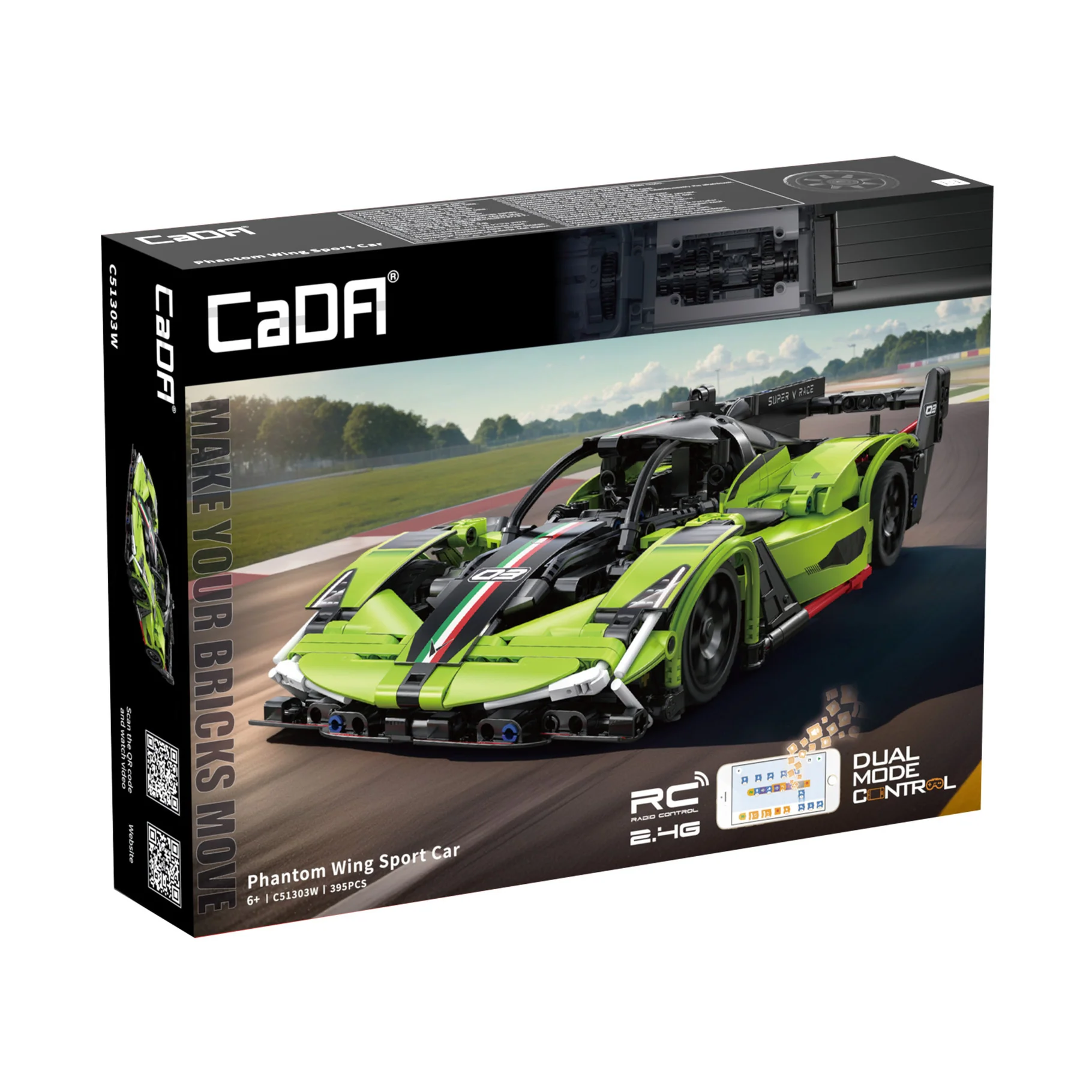 CaDA Phantom Wing Sports Car Brick Kit 395 pcs - Image 4