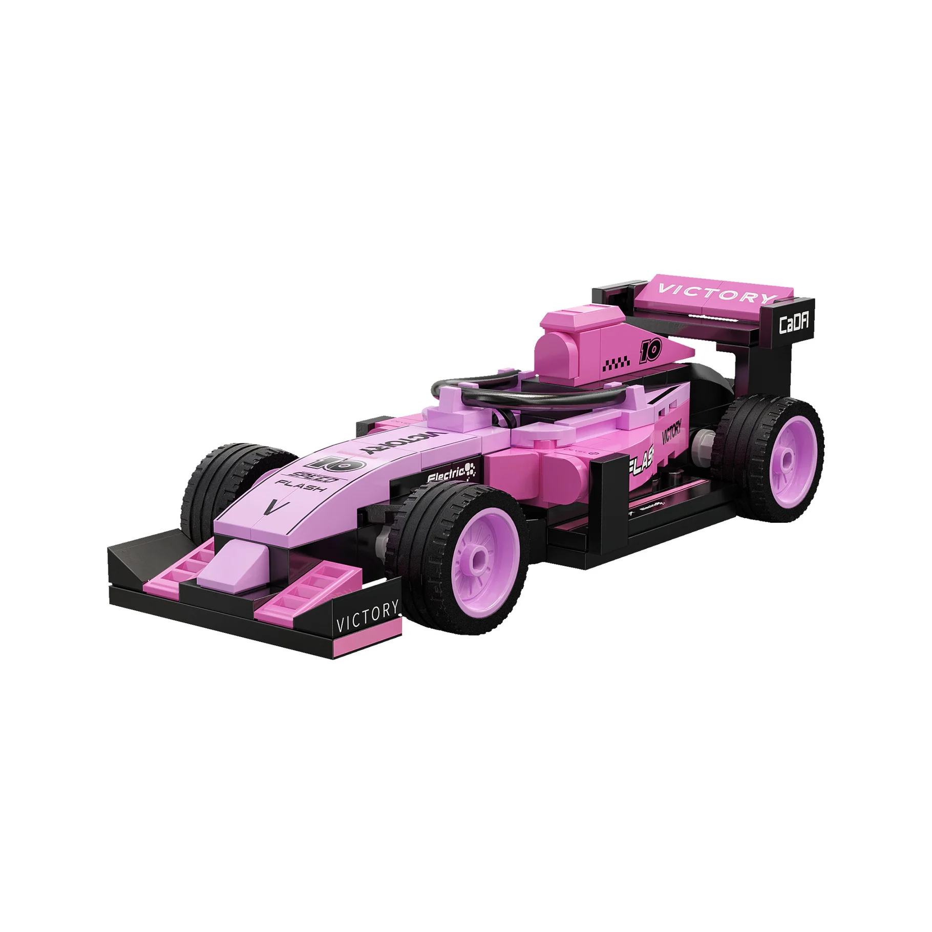 CaDA Pink Circuit Racing Car Brick Kit 123 pcs