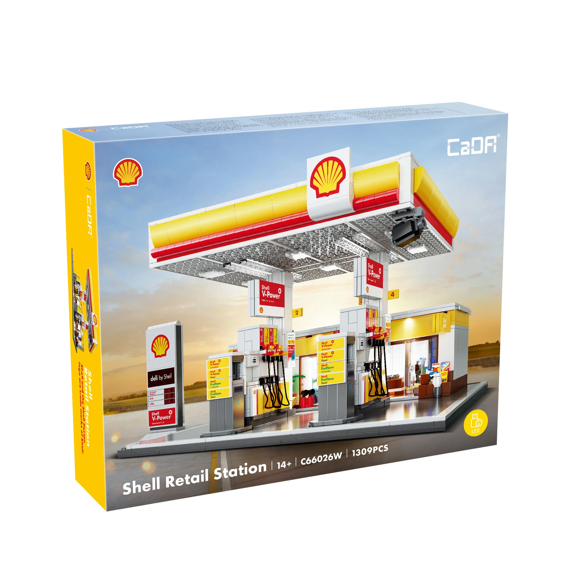 CaDA Shell Retail Station Brick Kit 1309 pcs - Image 3