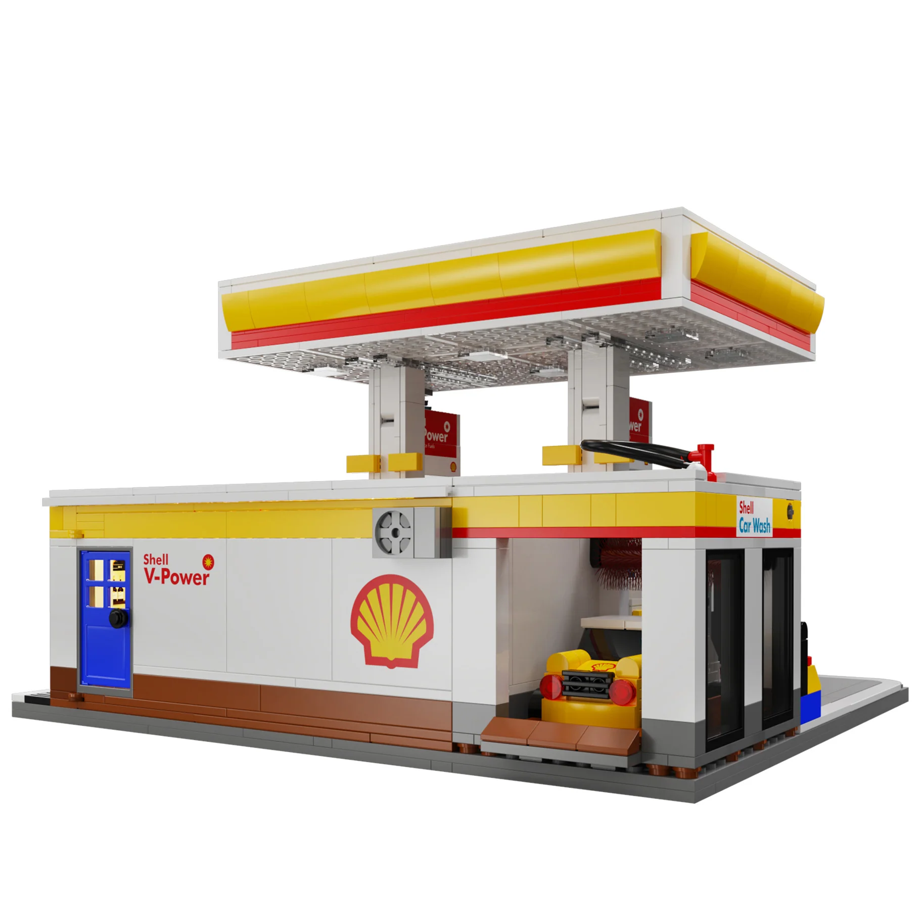 CaDA Shell Retail Station Brick Kit 1309 pcs - Image 4