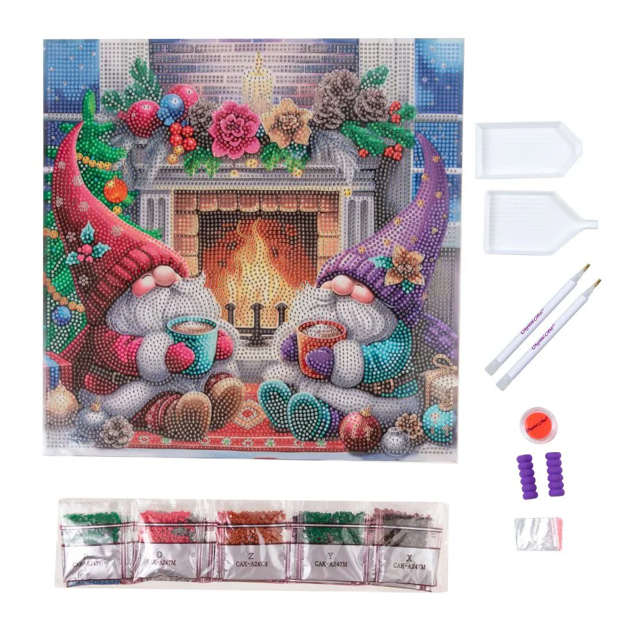 Fireside Cheer, 30x30cm Crystal Art Kit - Image 4