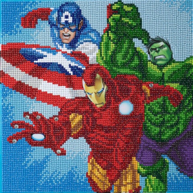Superheros 30x30cm Crystal Art Canvas Kit - Image 3