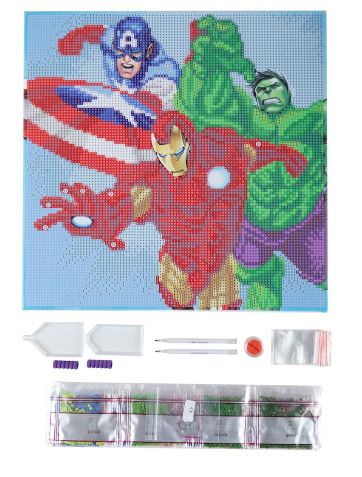 Superheros 30x30cm Crystal Art Canvas Kit - Image 4