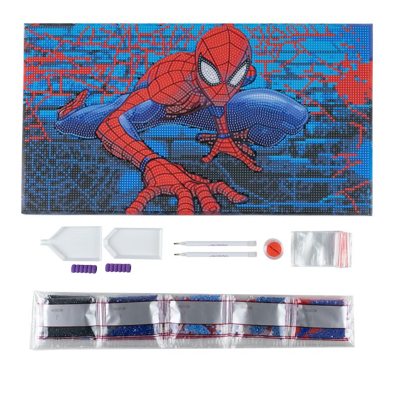Spiderman 22x40cm Crystal Art Canvas Kit - Image 2