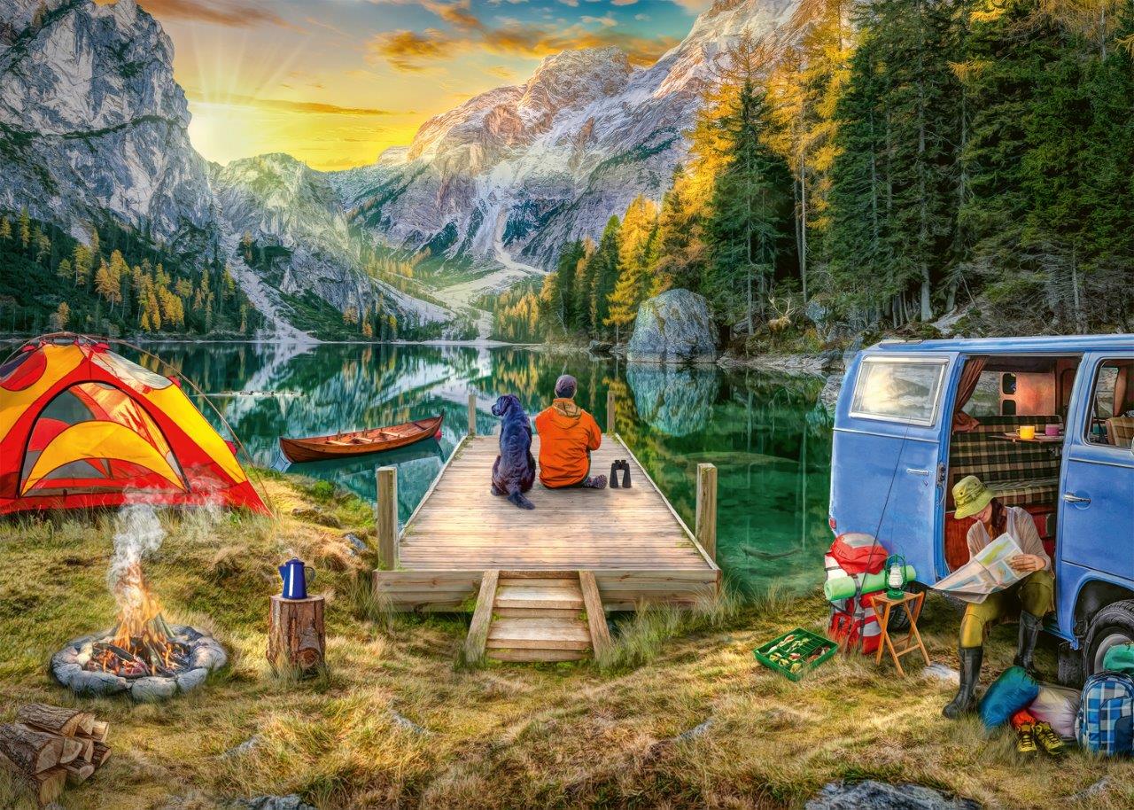 Ravensburger Calm Campsite 1000 Piece Jigsaw Puzzle - Image 2