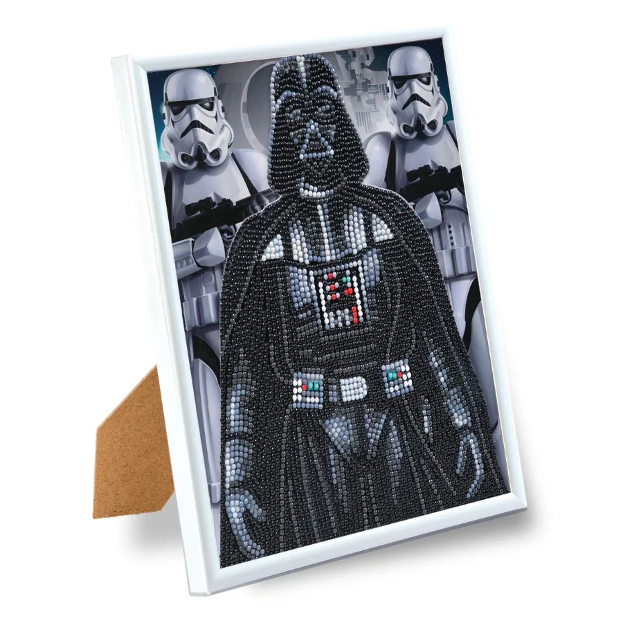 Darth Vader and Stormtroopers, 21x25cm White Frame Crystal Art - Image 2