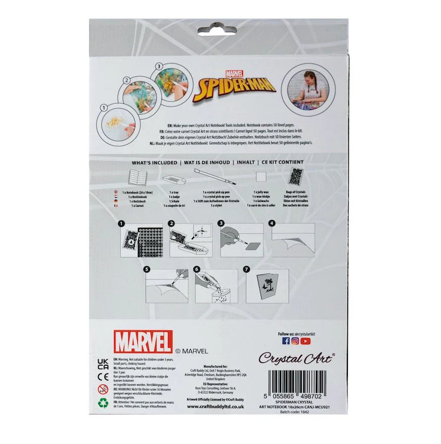 Spiderman Crystal Art Notebook 18x26cm - Image 2