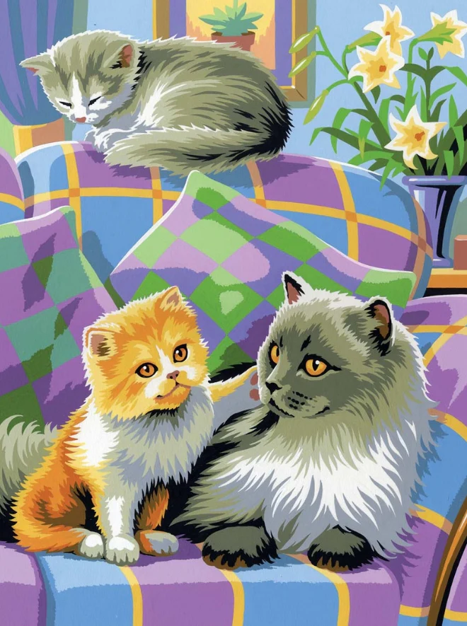 Junior Painting by Numbers Pairs Cats - Image 3