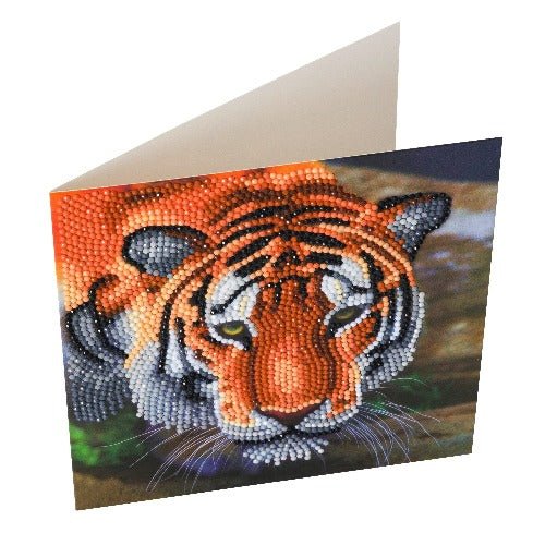 Tiger, 18x18cm Crystal Art Card - Image 2