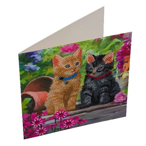 Cat Friends, 18x18cm Crystal Art Card - Image 2
