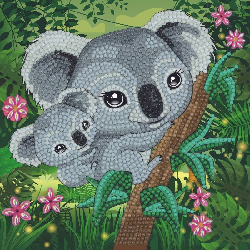 Koala Hugs, 18x18cm Crystal Art Card - Image 2