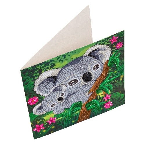 Koala Hugs, 18x18cm Crystal Art Card - Image 3