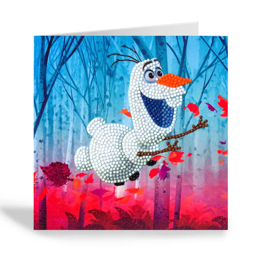 Floating Olaf, 18x18cm Crystal Art Card - Image 2
