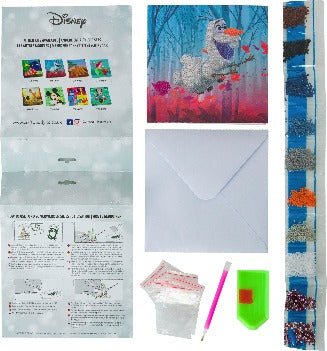 Floating Olaf, 18x18cm Crystal Art Card - Image 3