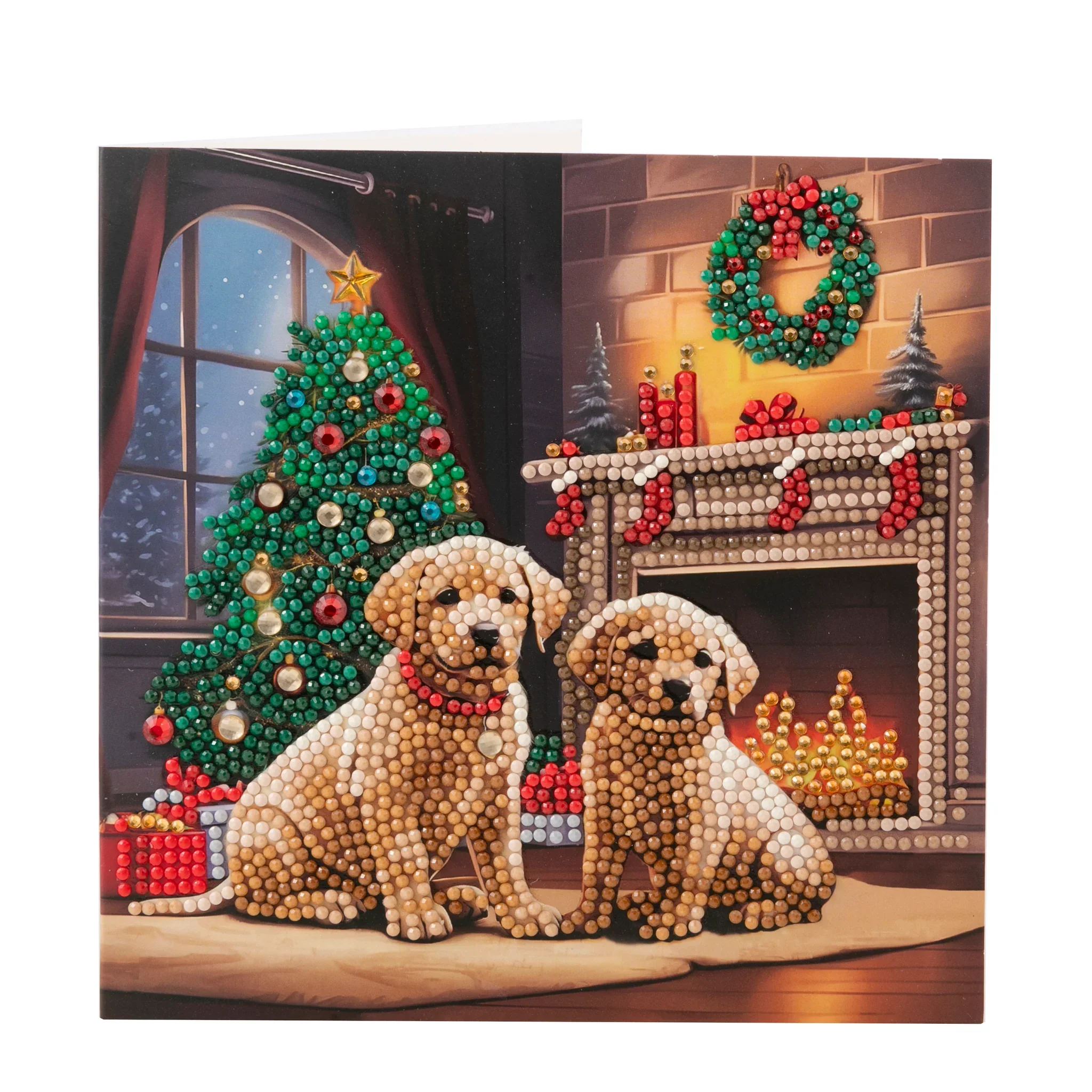 Waiting for Santa, 18x18cm Crystal Art Card - Image 3