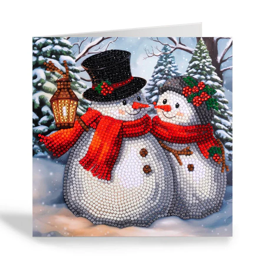 Frosty & Merry, 18x18cm Crystal Art Card - Image 3