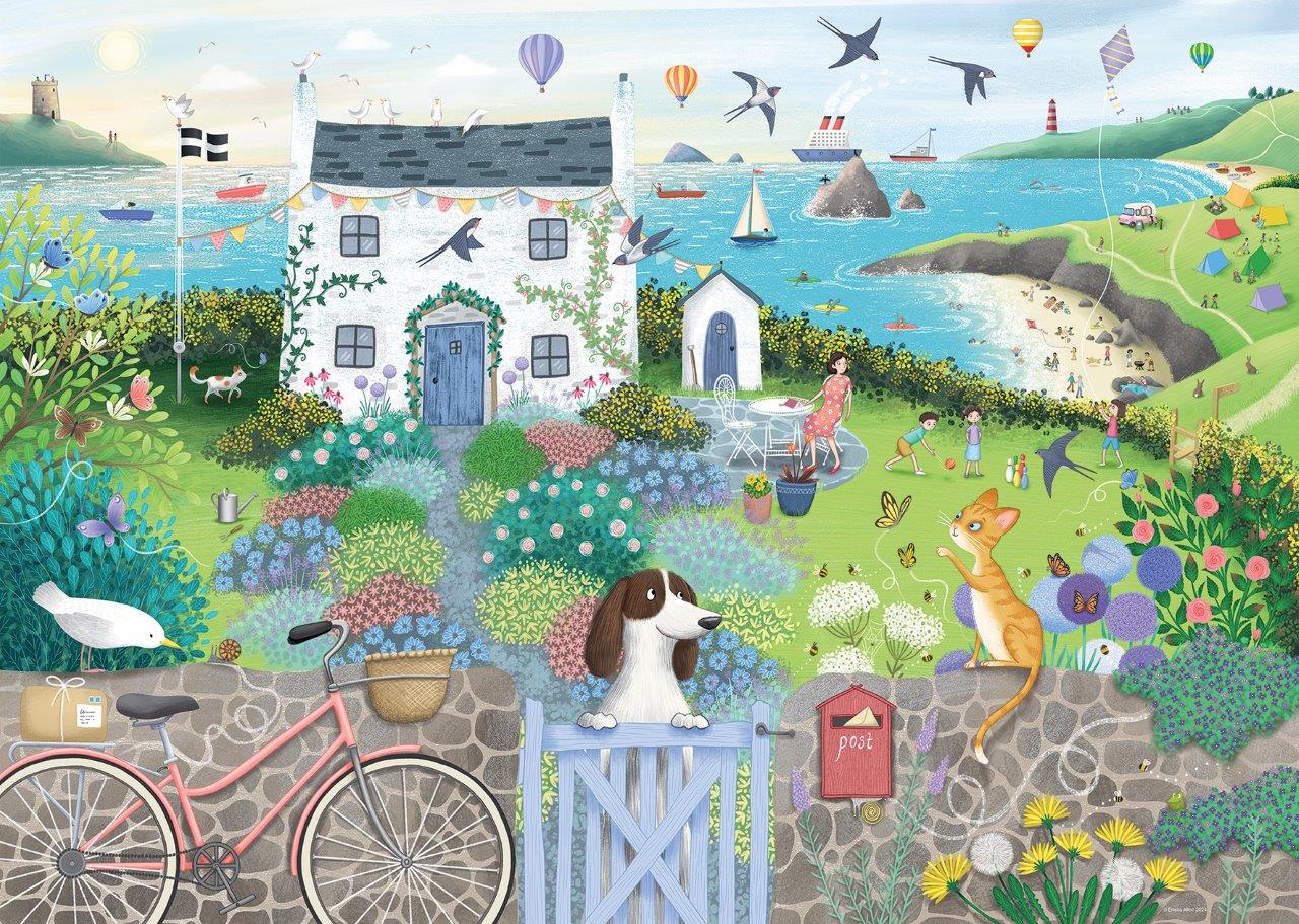 Ravensburger Coastal Cottage 1000 Piece Jigsaw Puzzle - Image 2