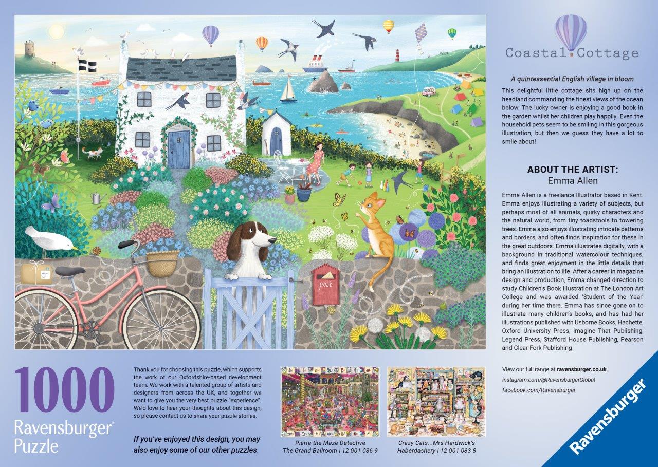 Ravensburger Coastal Cottage 1000 Piece Jigsaw Puzzle - Image 3