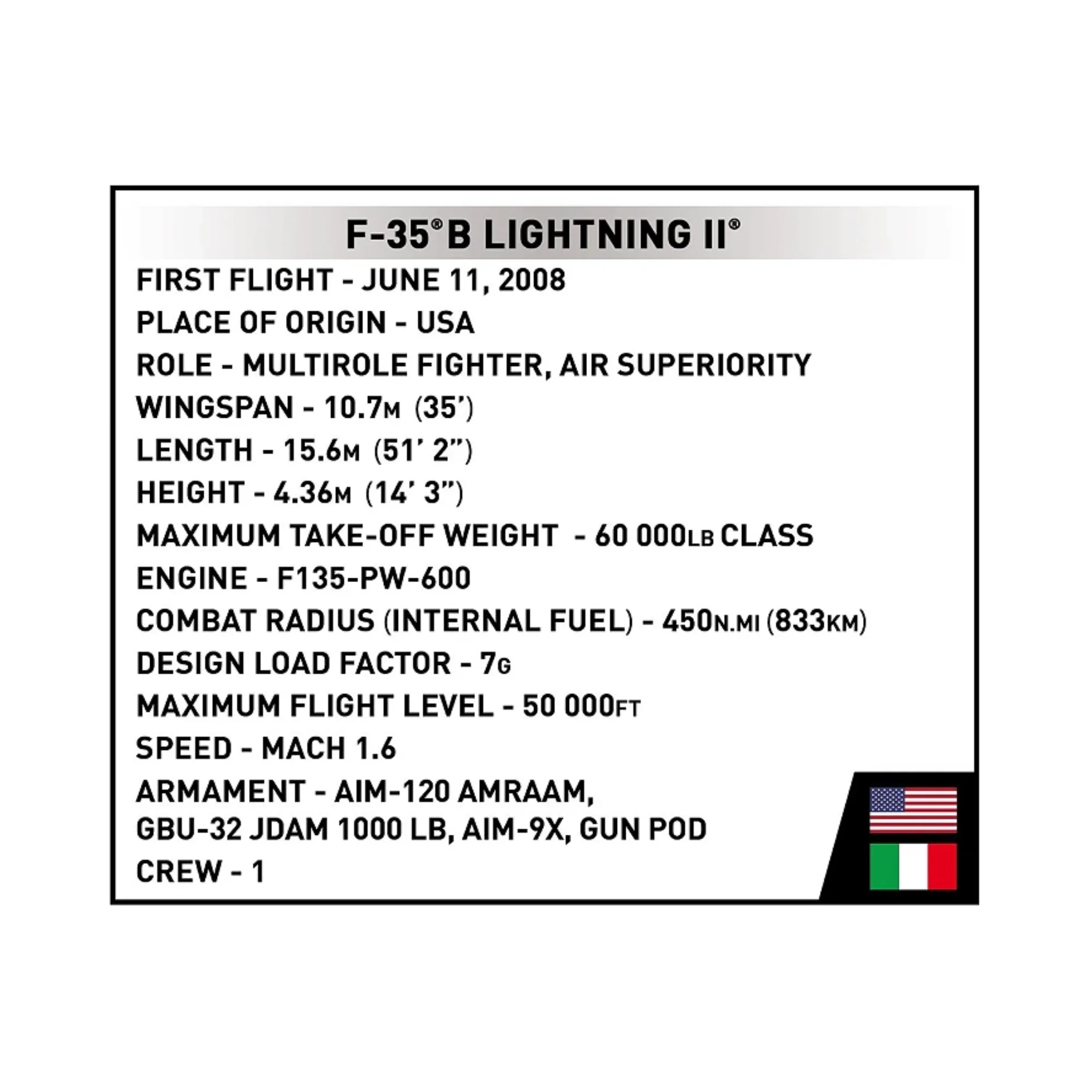 COBI Armed Forces F-35B Stovl Lightning II - Image 7