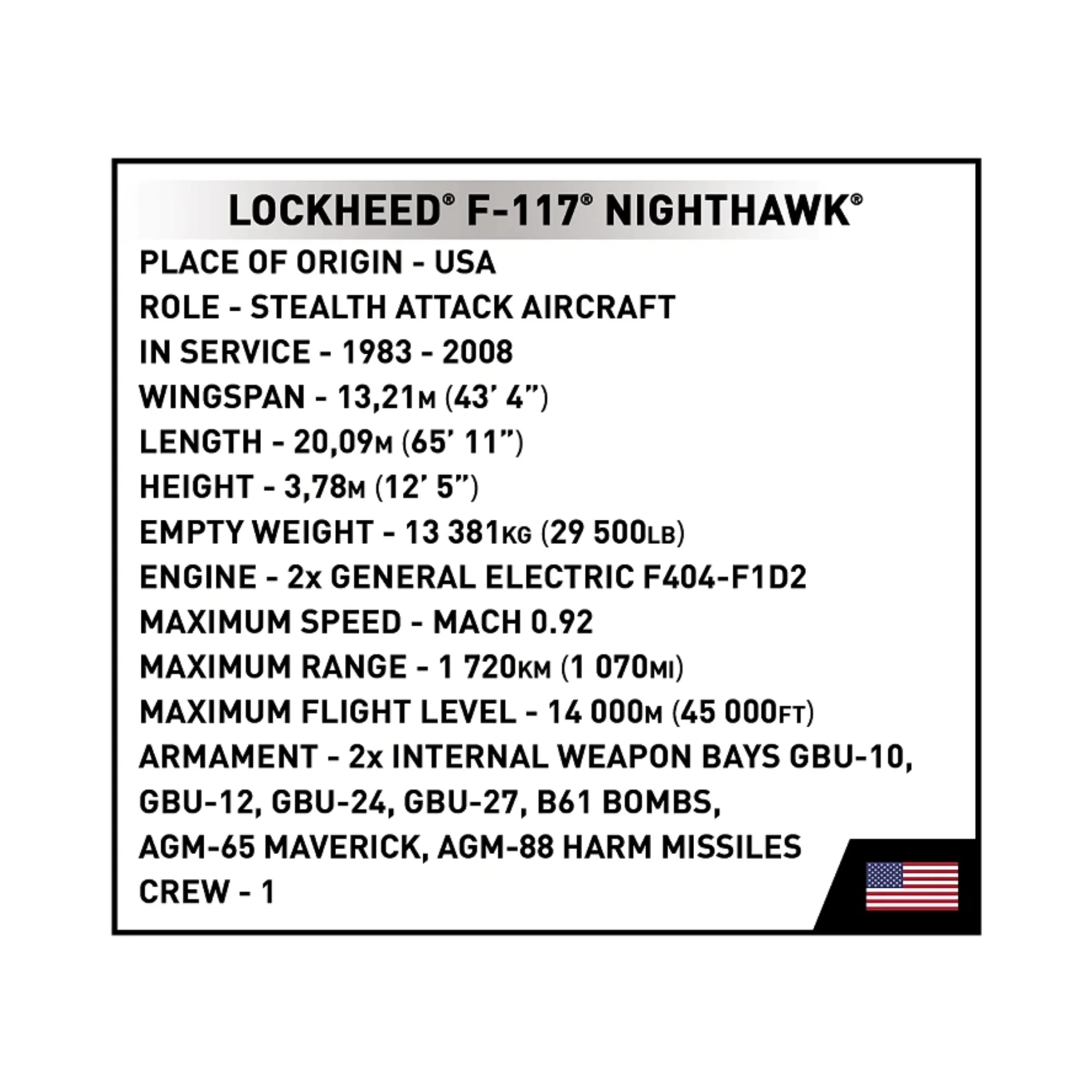 COBI Armed Forces Lockhead F-117 Nighthawk - Image 6