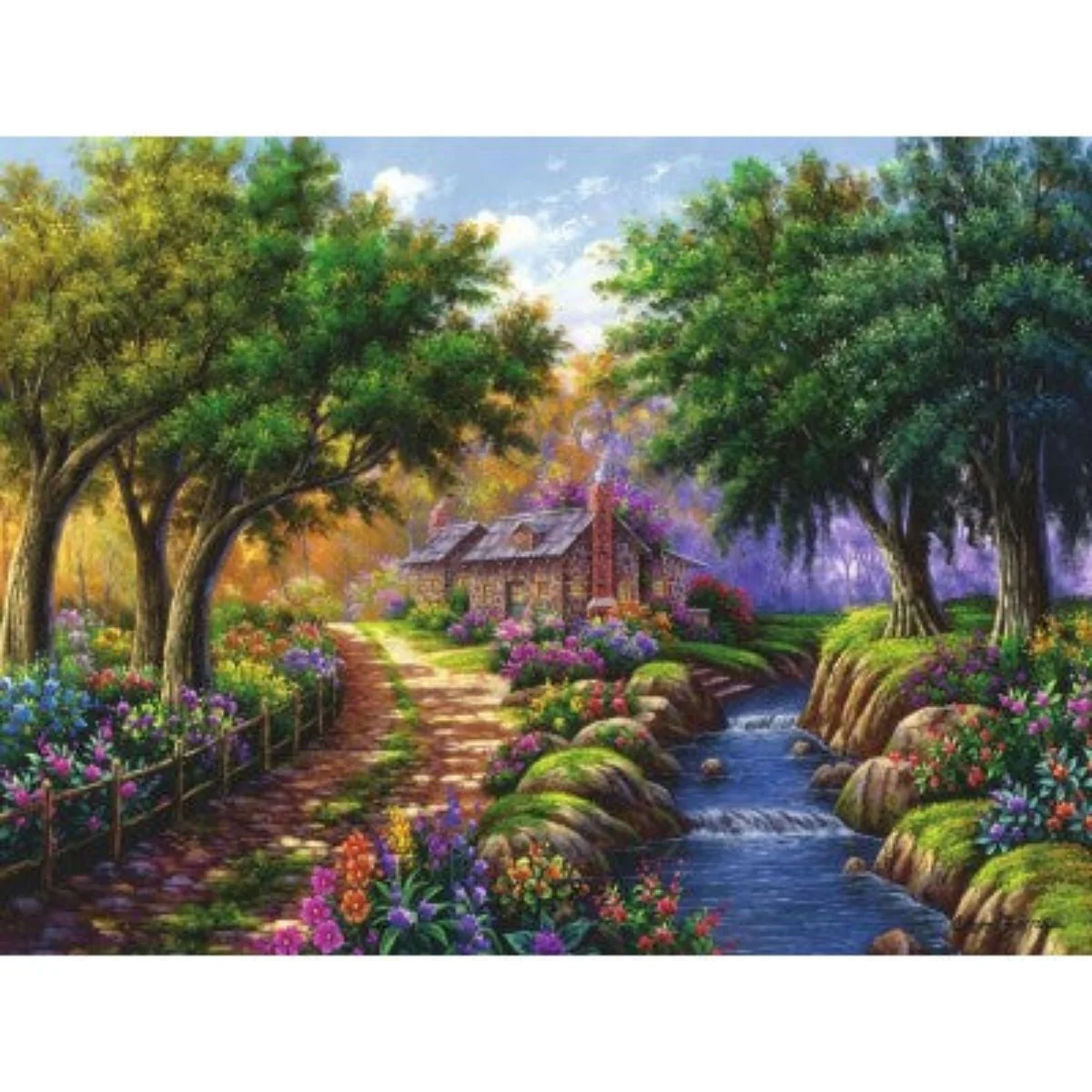 Ravensburger Cottage by the River 1500 Piece Jigsaw Puzzle - Image 2