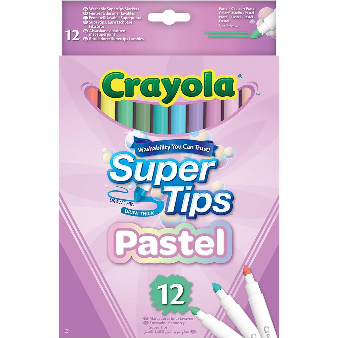 Crayola 12 Bright Super Tips Pastel