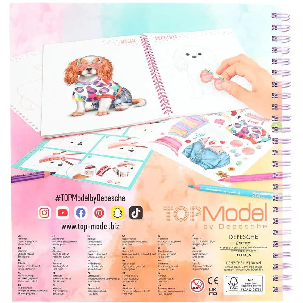 TOPModel Create Your Own Doggy Colouring Book - Image 3