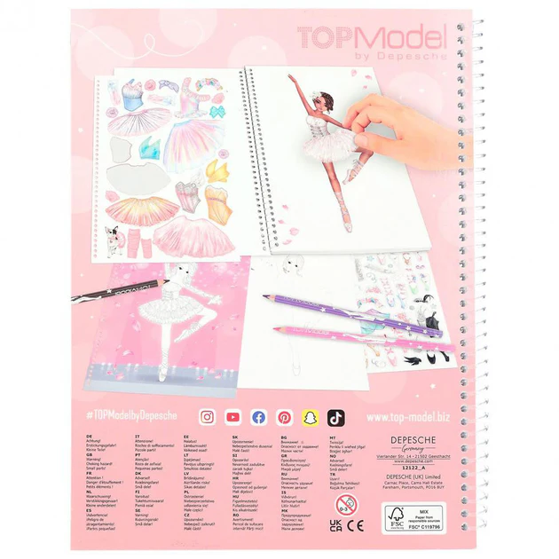 TOPModel Create your Own Colouring Book Ballet - Image 4