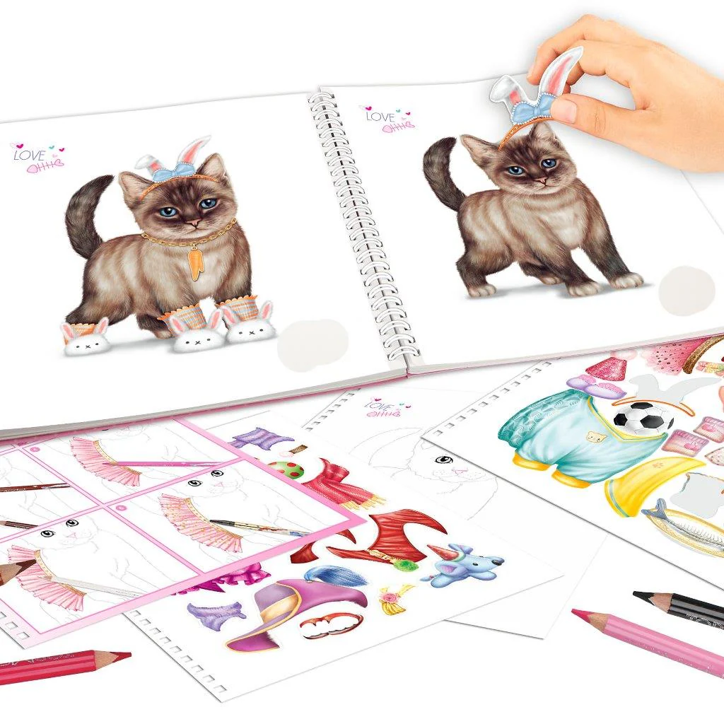 TOPModel Create Your Own Kitty Colouring Book - Image 4